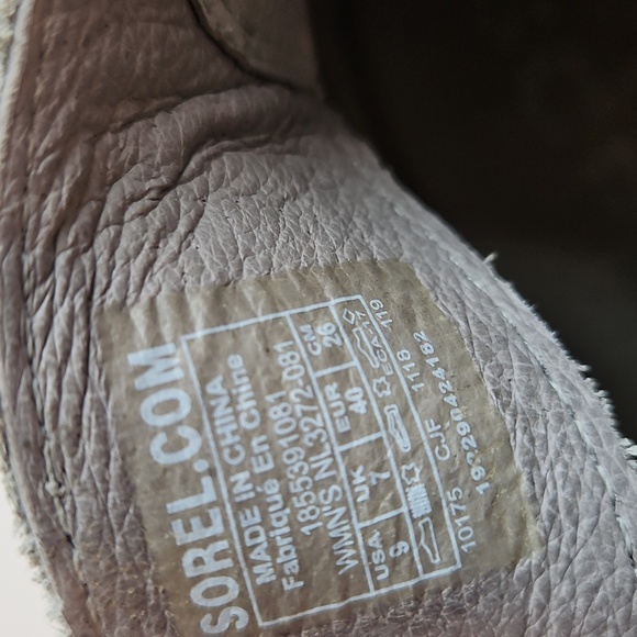 Sorel Light Gray Joanie II Lace Webbing Wedge Sandals 9 - Picture 5 of 10